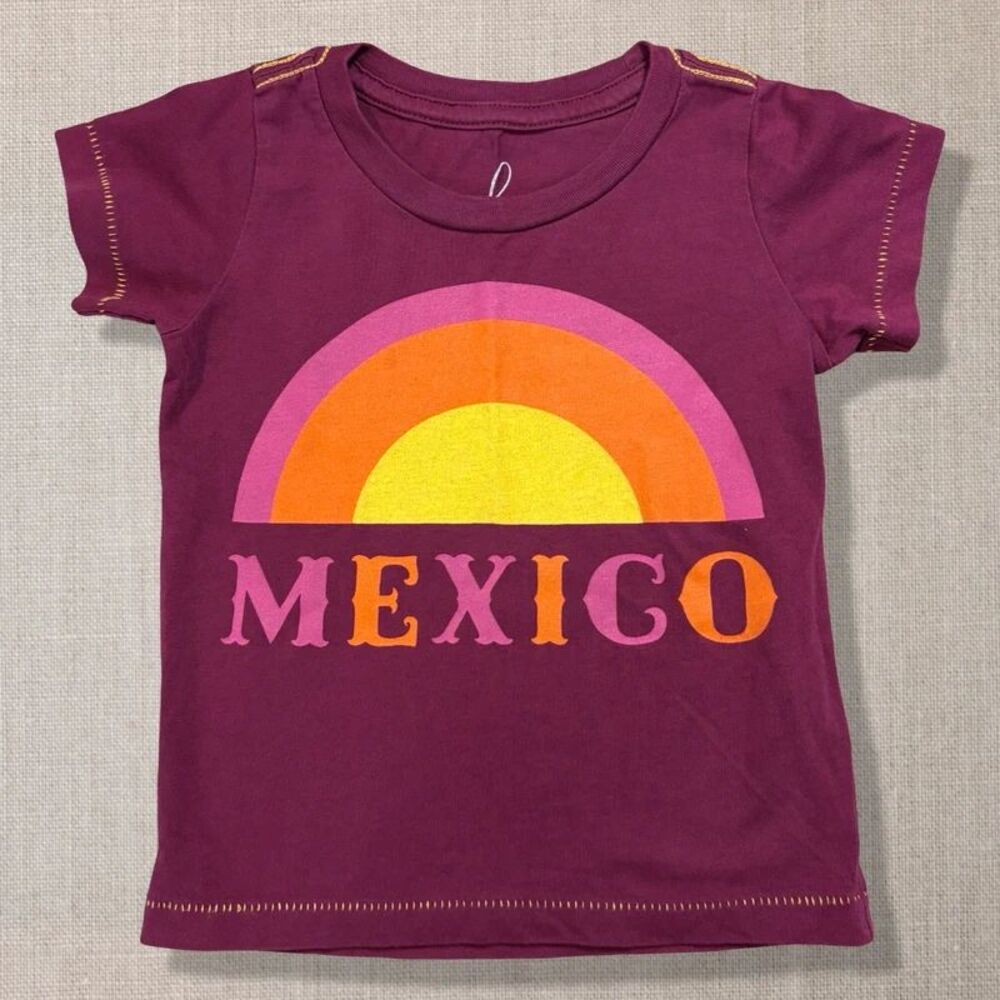 PEEK Girls 6-12M Mexico Rainbow Vamos a la Playa Pima Cotton Graphic Tee